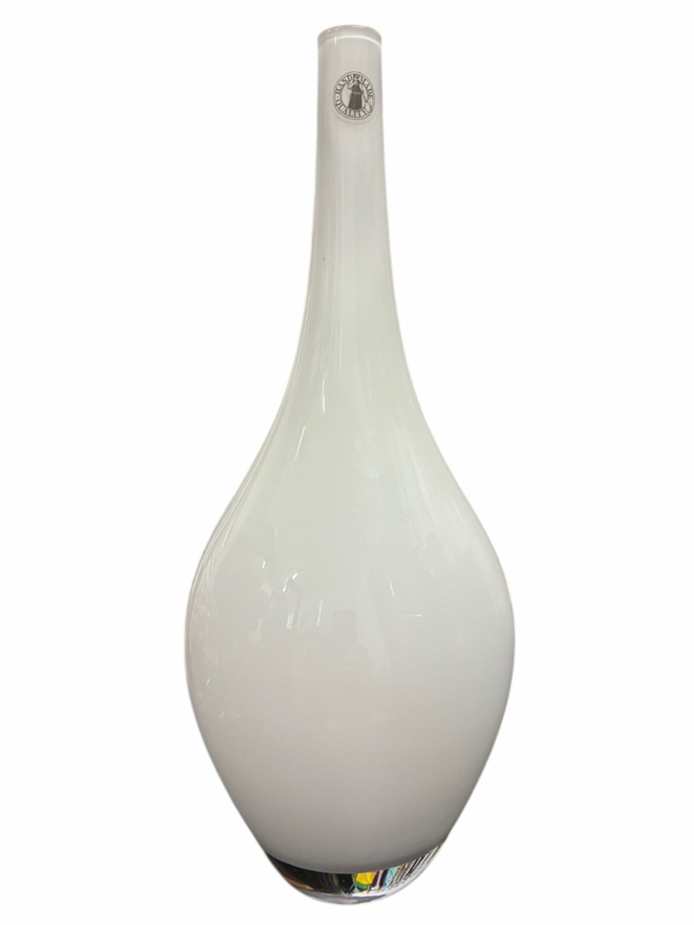 Discontinued Vintage IKEA Milky White Glass Salong Vase by Johanna Jelinek